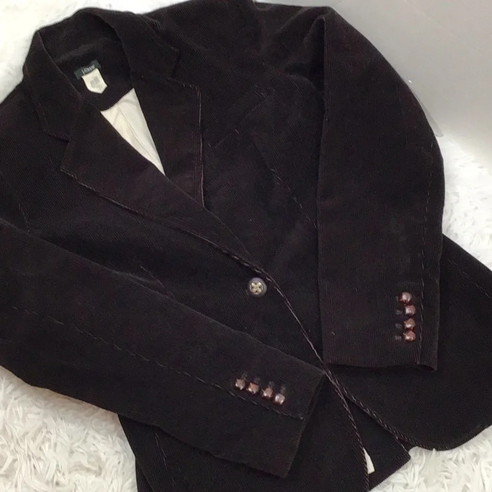 J. Crew espresso brown corduroy vintage blazer 10
